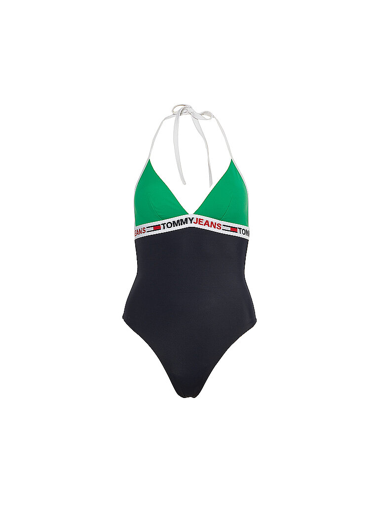 TOMMY HILFIGER Damen Badeanzug mit gepolsterten Triangel-Cups grün | L